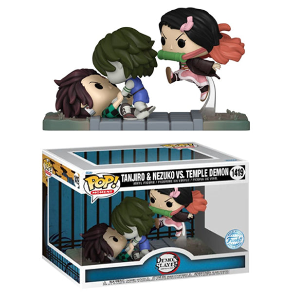 Funko PoP! Moment Demon Slayer Tanjiro & Nezuko vs. Temple Demon #1419 (Funko Special Edition)