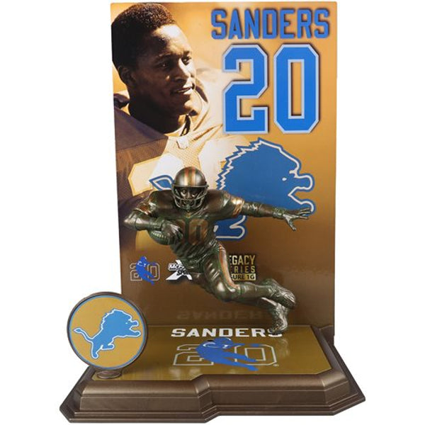 NFL SportsPicks Detroit Lions Barry Sanders Bronze Deco Gold Label